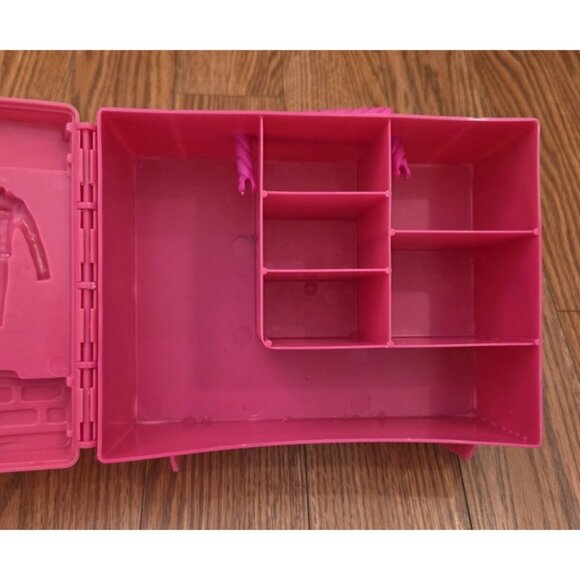 Barbie Doll Carrying Case Mattel Pink Take Along Doll‎ Trunk Closet 1999 Vintage - Picture 12 of 12